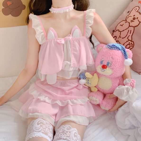 neko-maid-lingerie-set-pink-black-cat-crop-tops-kitten-kittens-kawaii-babe-510